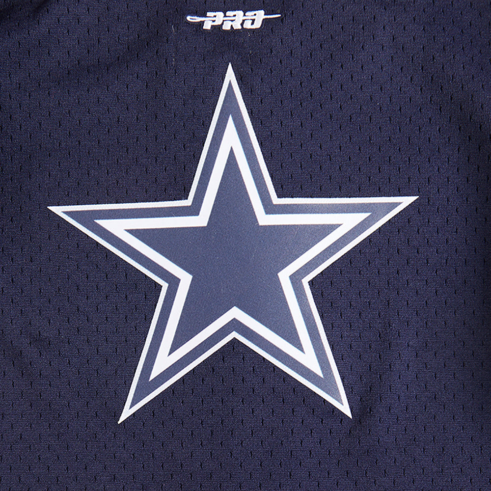 NFL DALLAS COWBOYS CLASSIC BIG BOY'S MESH BUTTON DOWN SHIRT (MIDNIGHT NAVY)