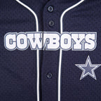 NFL DALLAS COWBOYS CLASSIC BIG BOY'S MESH BUTTON DOWN SHIRT (MIDNIGHT NAVY)