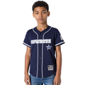 NFL DALLAS COWBOYS CLASSIC BIG BOY'S MESH BUTTON DOWN SHIRT (MIDNIGHT NAVY)