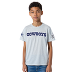 NFL DALLAS COWBOYS CLASSIC SINGLE JERSEY BIG BOY'S SINGLE JERSEY TEE (HEATHER GREY)