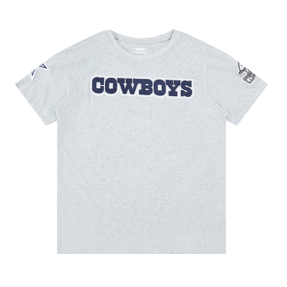 NFL DALLAS COWBOYS CLASSIC SINGLE JERSEY BIG BOY'S SINGLE JERSEY TEE (HEATHER GREY)