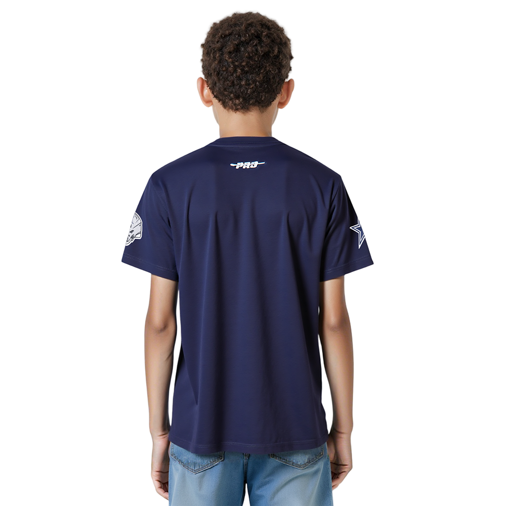 NFL DALLAS COWBOYS CLASSIC SINGLE JERSEY BIG BOYS SINGLE JERSEY TEE (MIDNIGHT NAVY)