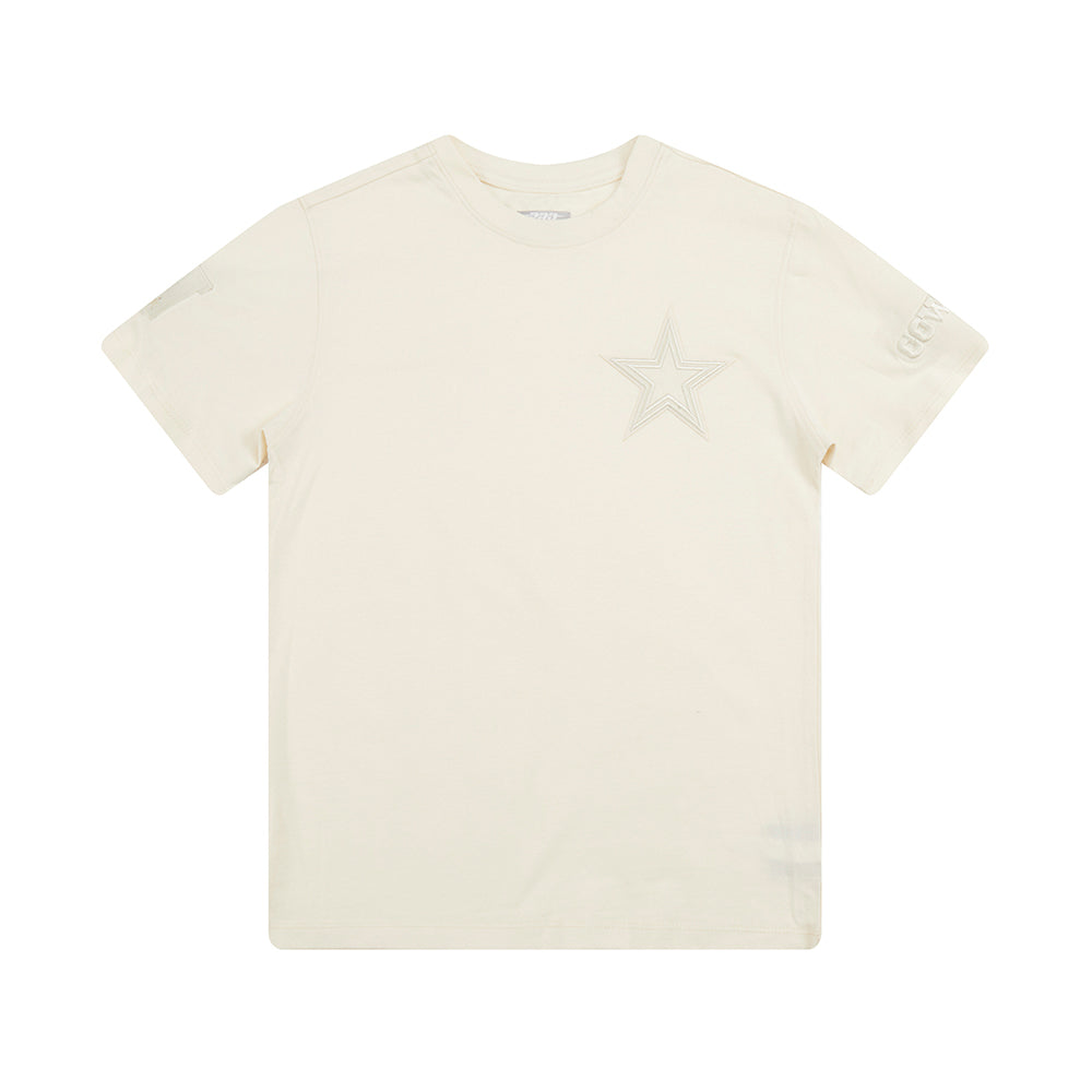 NFL DALLAS COWBOYS NEUTRAL BIG BOY'S SINGLE JERSEY TEE (EGGSHELL)
