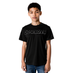 NFL DALLAS COWBOYS TRIPLE BLACK BIG BOY'S SINGLE JERSEY TEE (BLACK)