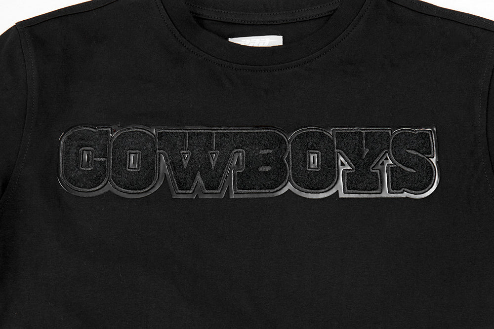 NFL DALLAS COWBOYS TRIPLE BLACK BIG BOY'S SINGLE JERSEY TEE (BLACK)