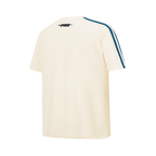 NFL DALLAS COWBOYS RETRO CLASSICS T-SHIRT À BANDES À MANCHES COURTES POUR GARÇON JUNIOR (COQUILLE D'ŒUF/BLEU DODGER)