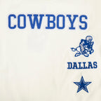 NFL DALLAS COWBOYS RETRO CLASSICS T-SHIRT À BANDES À MANCHES COURTES POUR GARÇON JUNIOR (COQUILLE D'ŒUF/BLEU DODGER)