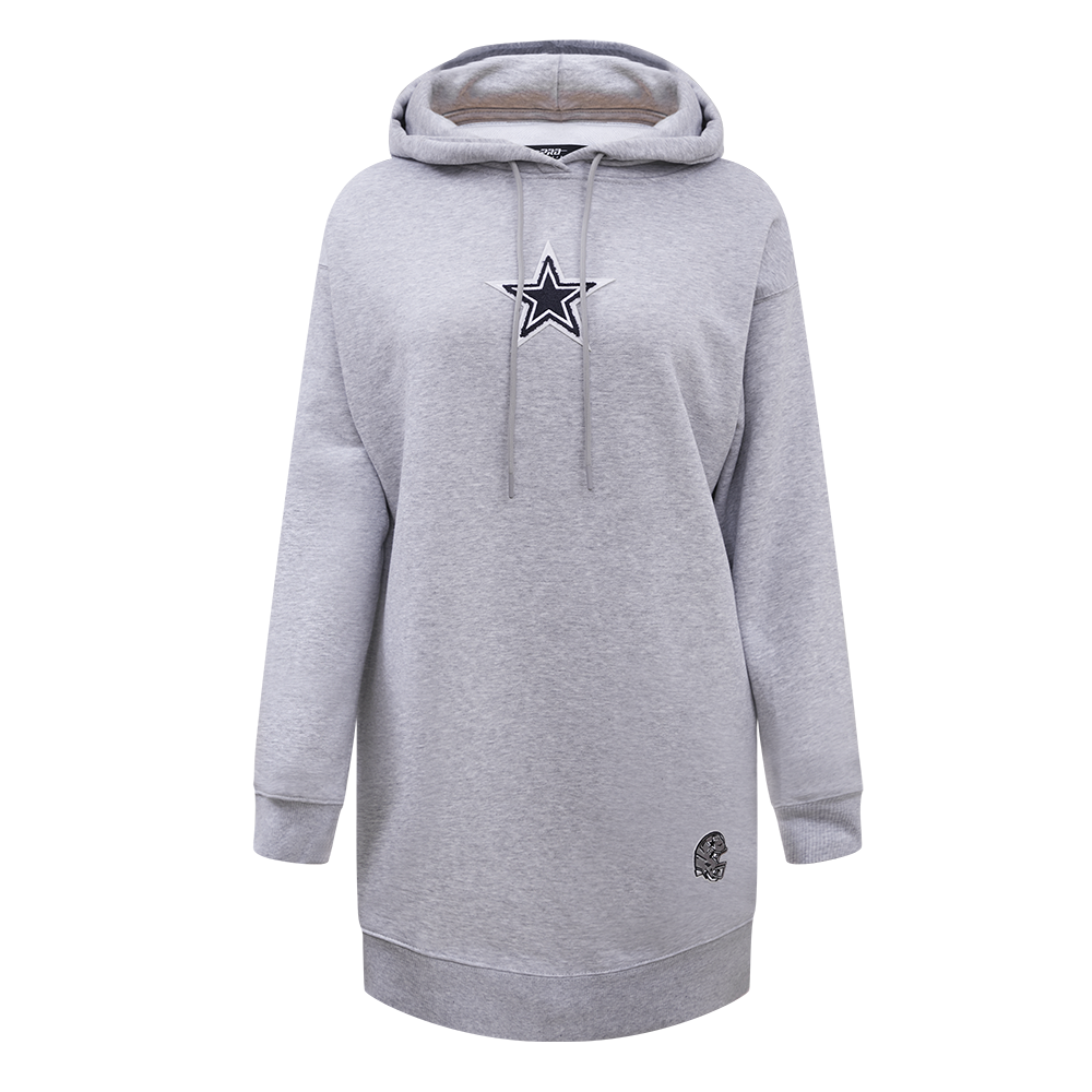 NFL DALLAS COWBOYS CLASSIC ROBE À CAPUCHON EN MOLLETON POUR FEMME (GRIS CHINÉ)