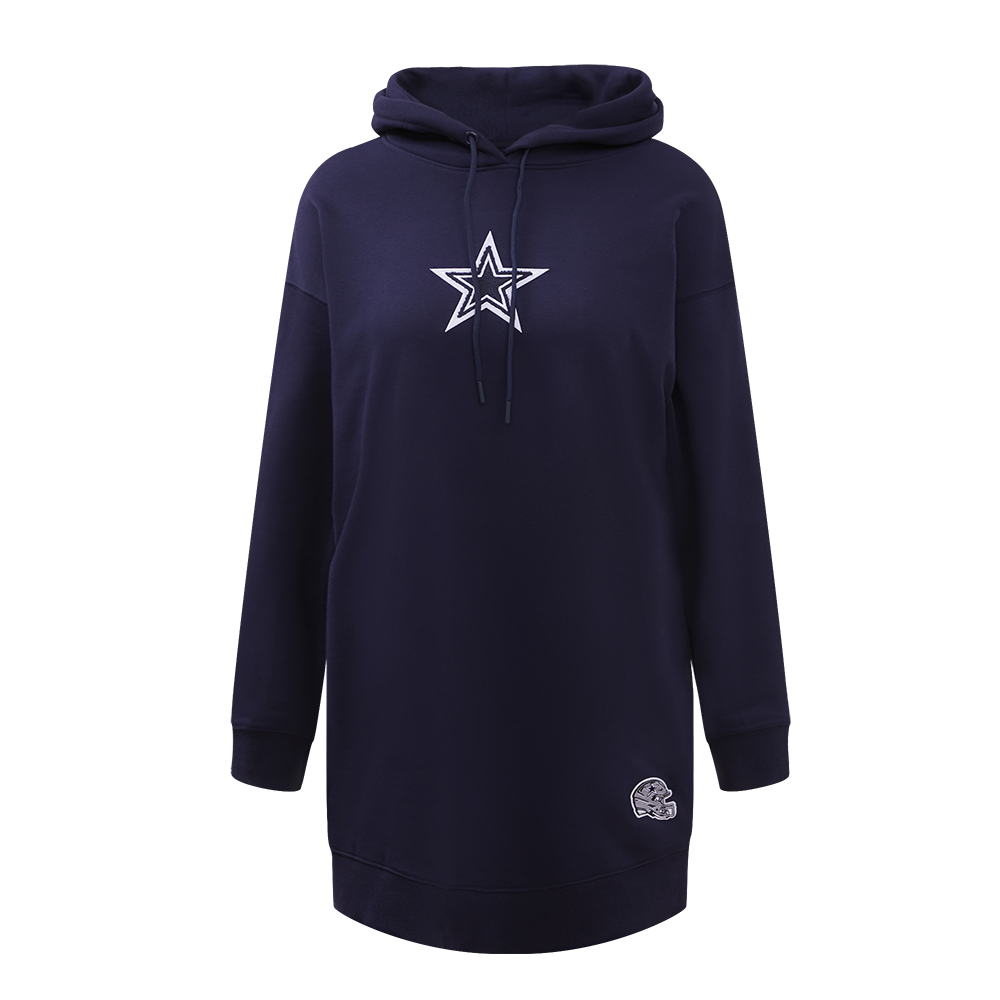 NFL DALLAS COWBOYS CLASSIC ROBE À CAPUCHON EN MOLLETON POUR FEMME (MARINE MINUIT)