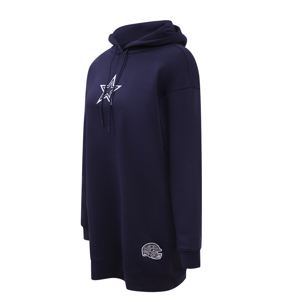 NFL DALLAS COWBOYS CLASSIC WOMEN'S FLC HOODIE DRESS (MIDNIGHT NAVY)
