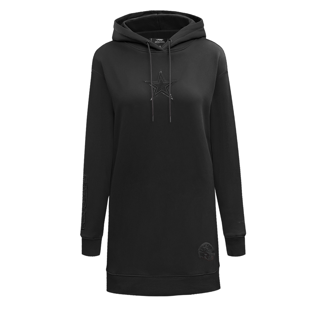 NFL DALLAS COWBOYS TRIPLE BLACK ROBE À CAPUCHON EN MOLLETON POUR FEMME (TRIPLE NOIR FEMME)
