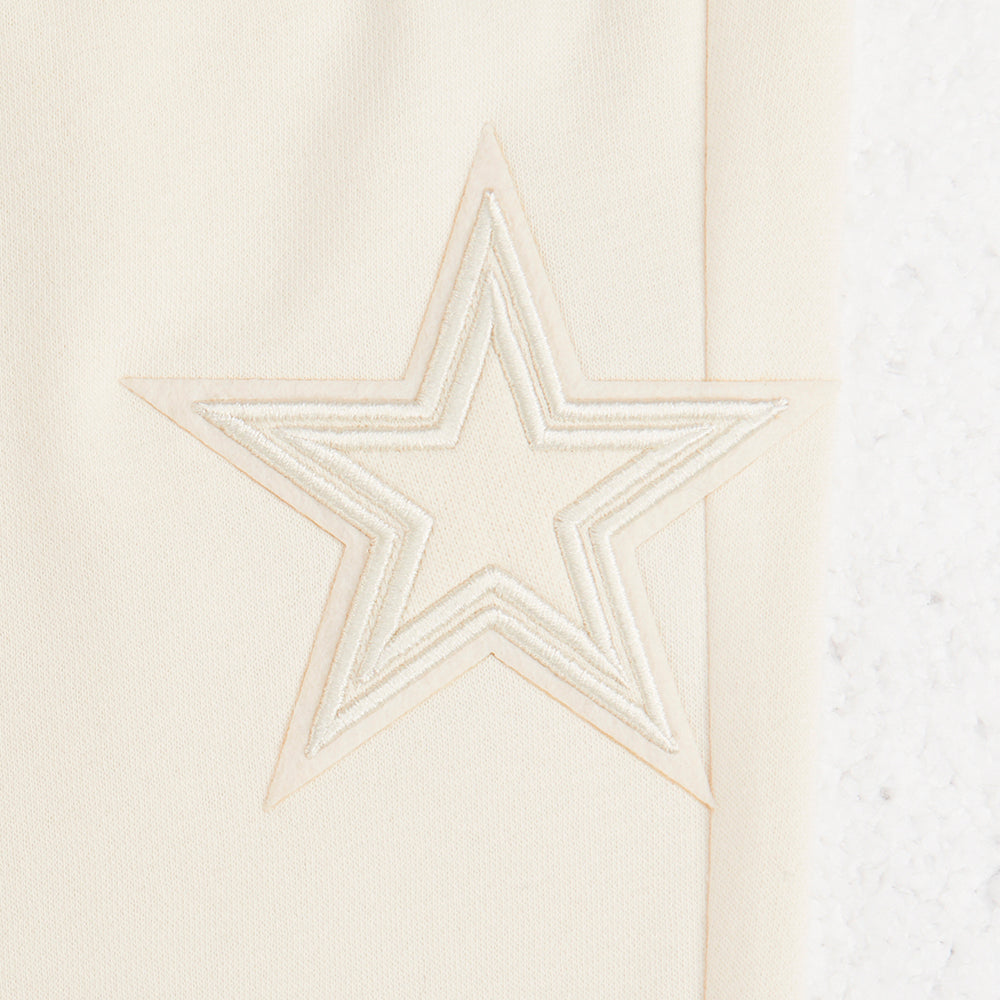NFL DALLAS COWBOYS NEUTRAL BIG BOY'S FLEECE SWEATPANT (EGGSHELL)