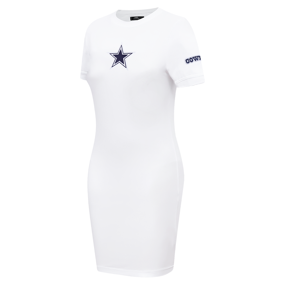 NFL DALLAS COWBOYS CLASSIC WOMEN'S BODYCON DRESS (WHITE)