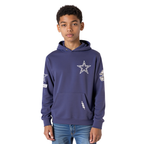 NFL DALLAS COWBOYS CLASSIC CHANDAIL À CAPUCHON EN MOLLETON POUR GARÇON JUNIOR (MARINE MINUIT)