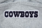 NFL DALLAS COWBOYS CLASSIC BIG BOY'S FLEECE FULL ZIP HOODIE (HEATHER GREY)