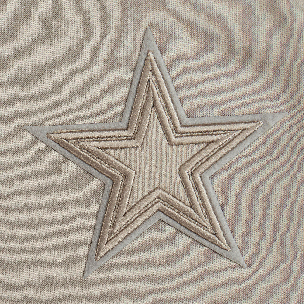 NFL DALLAS COWBOYS NEUTRAL BIG BOY'S FLEECE PULLOVER HOODIE (TAUPE)