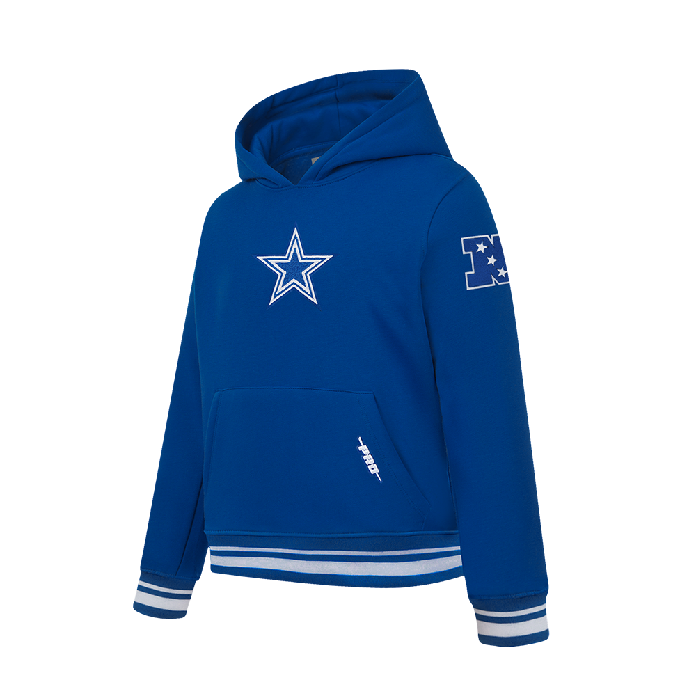 NFL DALLAS COWBOYS RETRO CLASSICS BIG BOY'S RIB FLEECE PO HOODIE (DODGER BLUE)