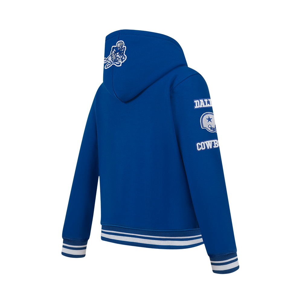 NFL DALLAS COWBOYS RETRO CLASSICS BIG BOY'S RIB FLEECE PO HOODIE (DODGER BLUE)