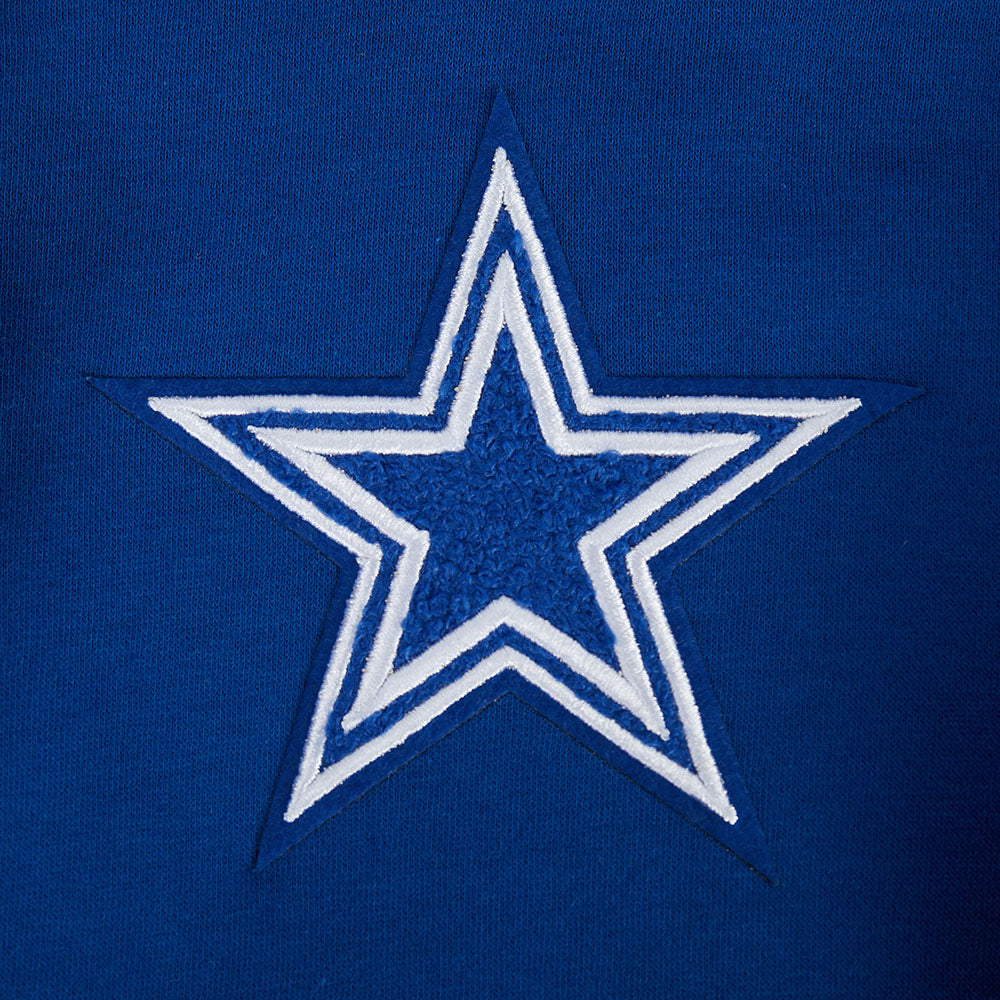 NFL DALLAS COWBOYS RETRO CLASSICS BIG BOY'S RIB FLEECE PO HOODIE (DODGER BLUE)