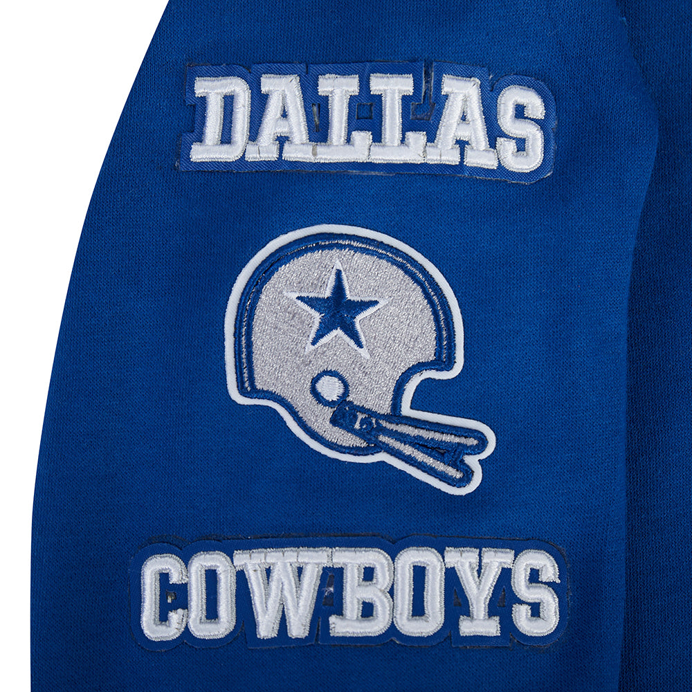 NFL DALLAS COWBOYS RETRO CLASSICS BIG BOY'S RIB FLEECE PO HOODIE (DODGER BLUE)