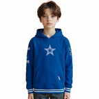 NFL DALLAS COWBOYS RETRO CLASSICS BIG BOY'S RIB FLEECE PO HOODIE (DODGER BLUE)