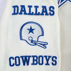 NFL DALLAS COWBOYS RETRO CLASSICS BIG BOY'S RIB FLEECE PO HOODIE (EGGSHELL/DODGER BLUE)