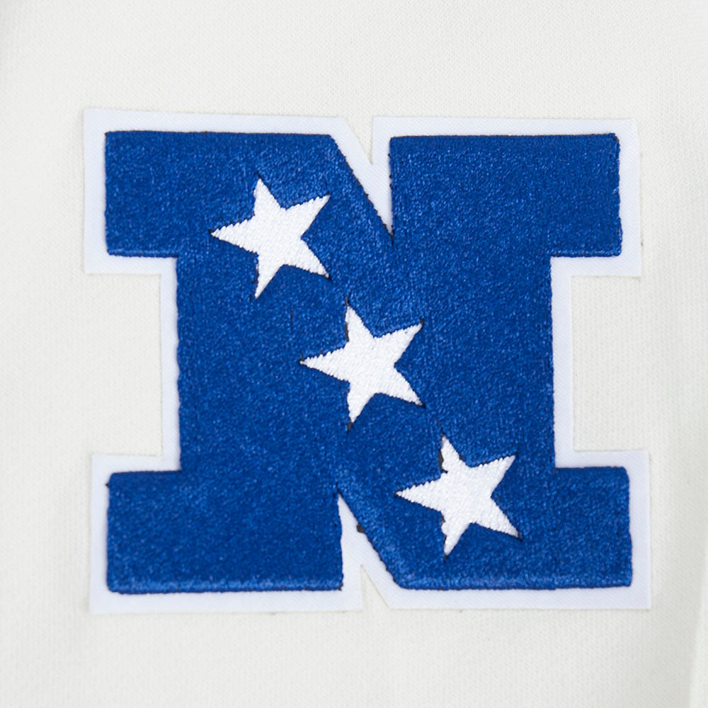 NFL DALLAS COWBOYS RETRO CLASSICS BIG BOY'S RIB FLEECE PO HOODIE (EGGSHELL/DODGER BLUE)