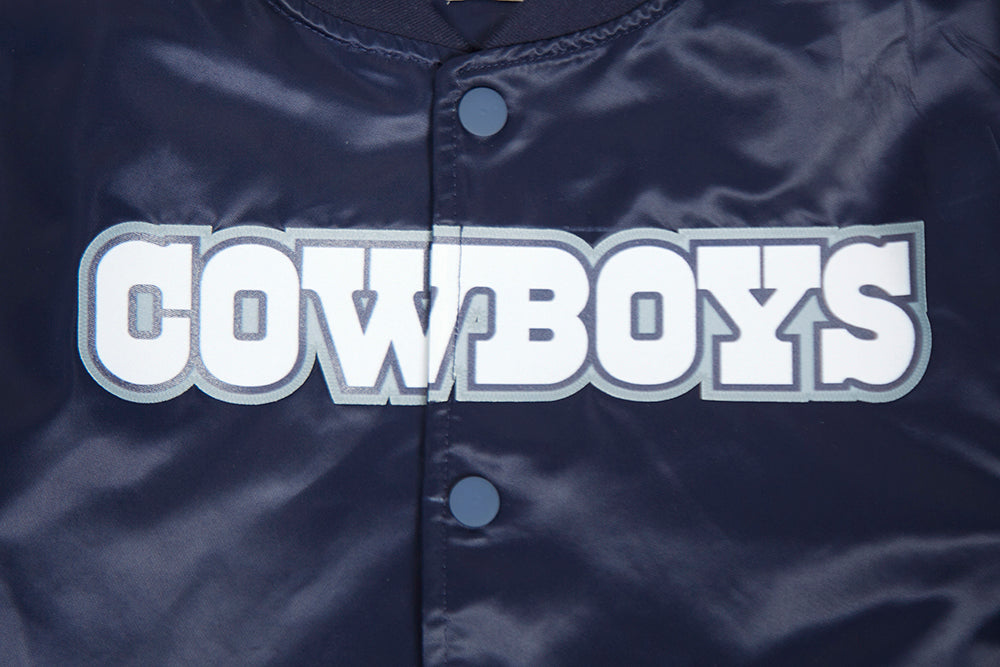 NFL DALLAS COWBOYS CLASSIC BIG BOY'S SATIN JACKET (MIDNIGHT NAVY)