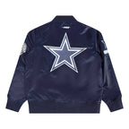 NFL DALLAS COWBOYS CLASSIC BIG BOY'S SATIN JACKET (MIDNIGHT NAVY)