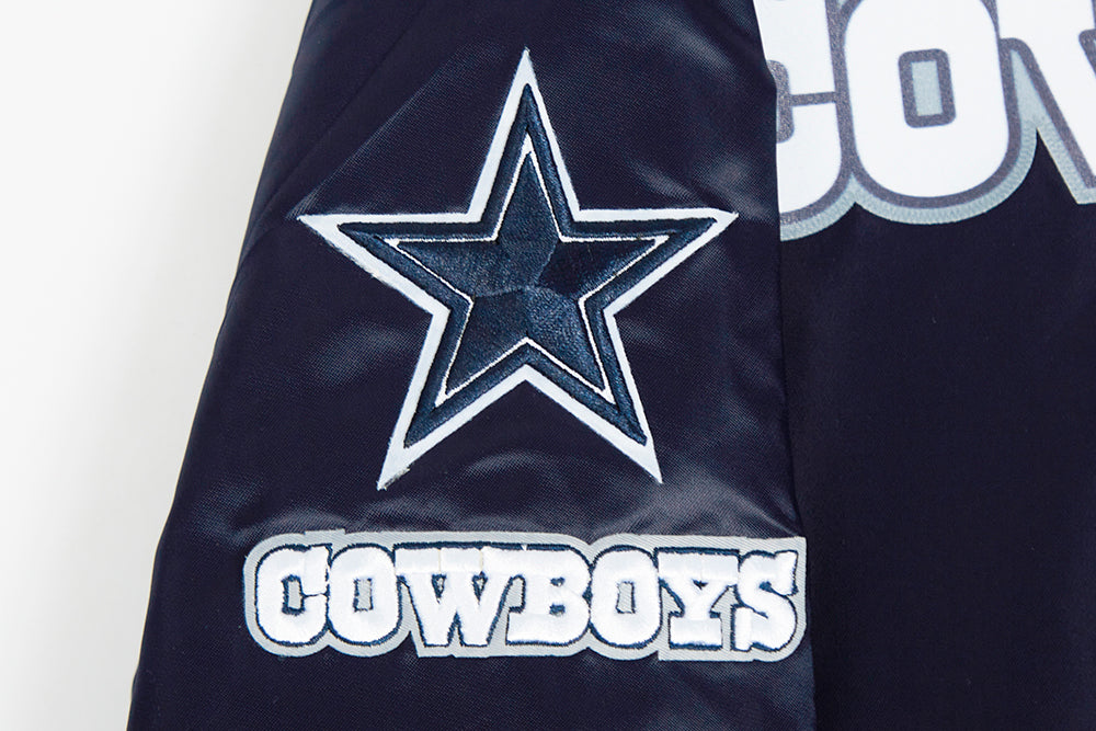 NFL DALLAS COWBOYS CLASSIC BIG BOY'S SATIN JACKET (MIDNIGHT NAVY)