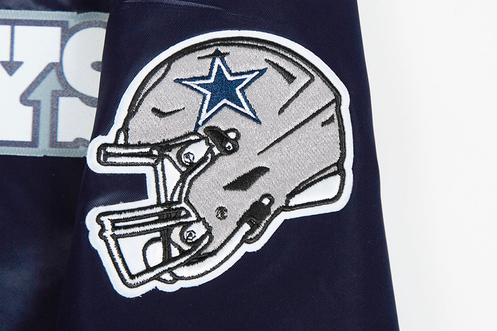 NFL DALLAS COWBOYS CLASSIC BIG BOY'S SATIN JACKET (MIDNIGHT NAVY)