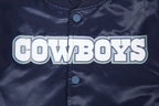 NFL DALLAS COWBOYS CLASSIC BIG BOY'S SATIN JACKET (MIDNIGHT NAVY)