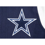 NFL DALLAS COWBOYS CLASSIC BIG BOY'S WOOL VARSITY JACKET (MIDNIGHT NAVY/WHITE)