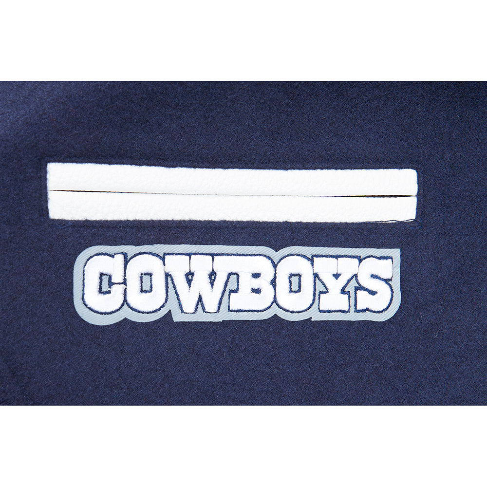 NFL DALLAS COWBOYS CLASSIC BIG BOY'S WOOL VARSITY JACKET (MIDNIGHT NAVY/WHITE)