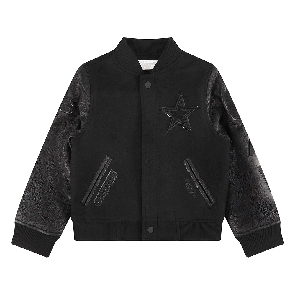 NFL DALLAS COWBOYS TRIPLE BLACK BLOUSON COLLÉGIAL EN LAINE POUR GARÇON JUNIOR (NOIR DE JAIS)