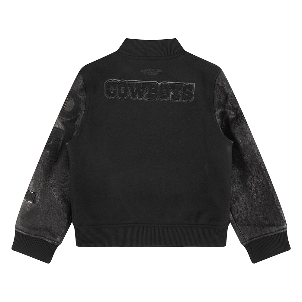NFL DALLAS COWBOYS TRIPLE BLACK BLOUSON COLLÉGIAL EN LAINE POUR GARÇON JUNIOR (NOIR DE JAIS)