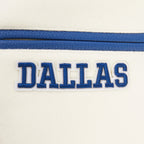 NFL DALLAS COWBOYS RETRO CLASSICS BIG BOY'S RIB WOOL VARSITY JACKET (EGGSHELL/DODGER BLUE)