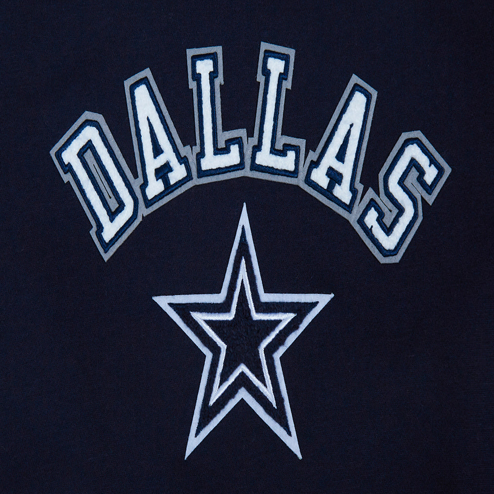 NFL DALLAS COWBOYS CLASSIC CHANDAIL À COL ROND EN MOLLETON POUR FILLE JUNIOR (MARINE MINUIT)