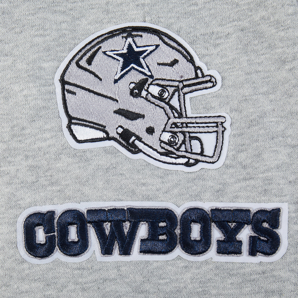 NFL DALLAS COWBOYS CLASSIC CHANDAIL À CAPUCHON EN MOLLETON À GLISSIÈRE POUR FILLE JUNIOR (GRIS CHINÉ)