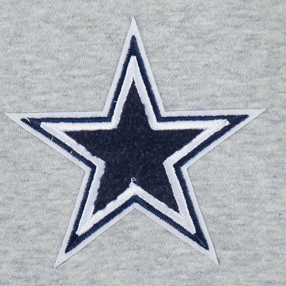 NFL DALLAS COWBOYS CLASSIC CHANDAIL À CAPUCHON EN MOLLETON À GLISSIÈRE POUR FILLE JUNIOR (GRIS CHINÉ)