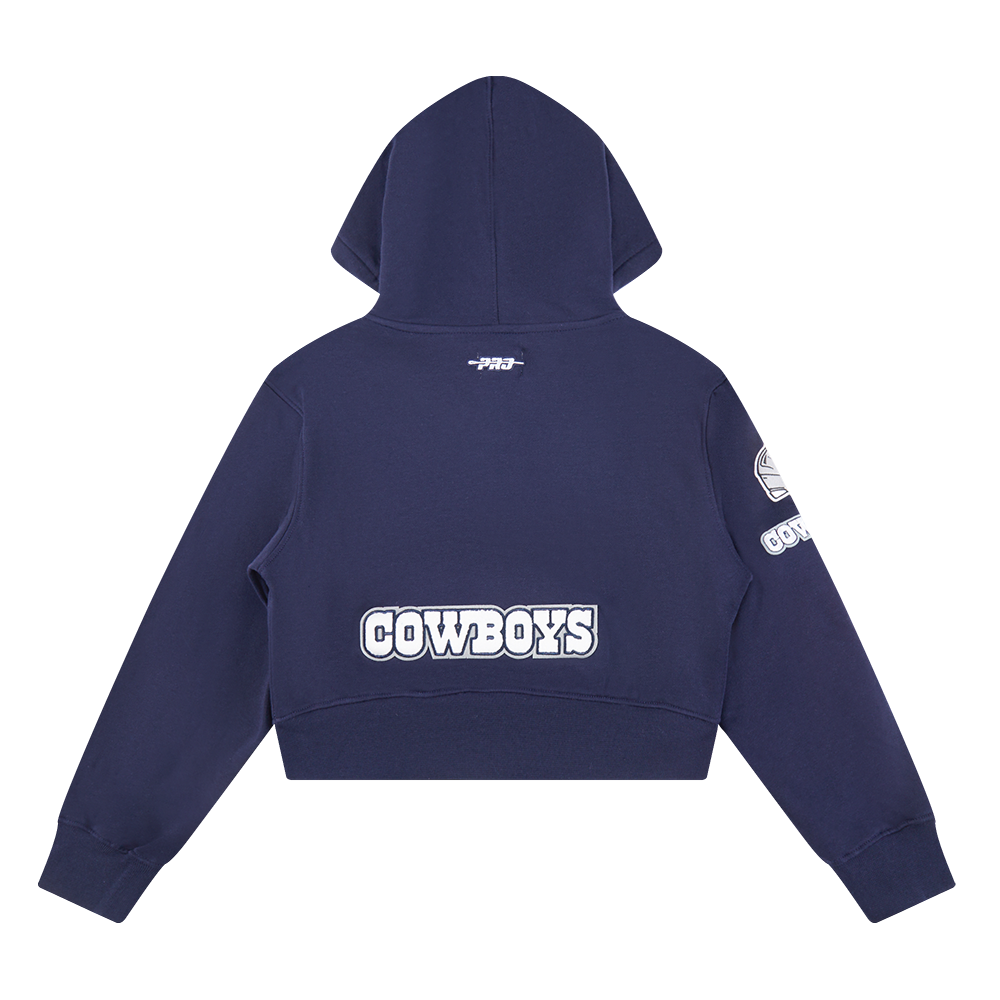 NFL DALLAS COWBOYS CLASSIC BIG GIRL'S FLC FZ HOODIE (MIDNIGHT NAVY)