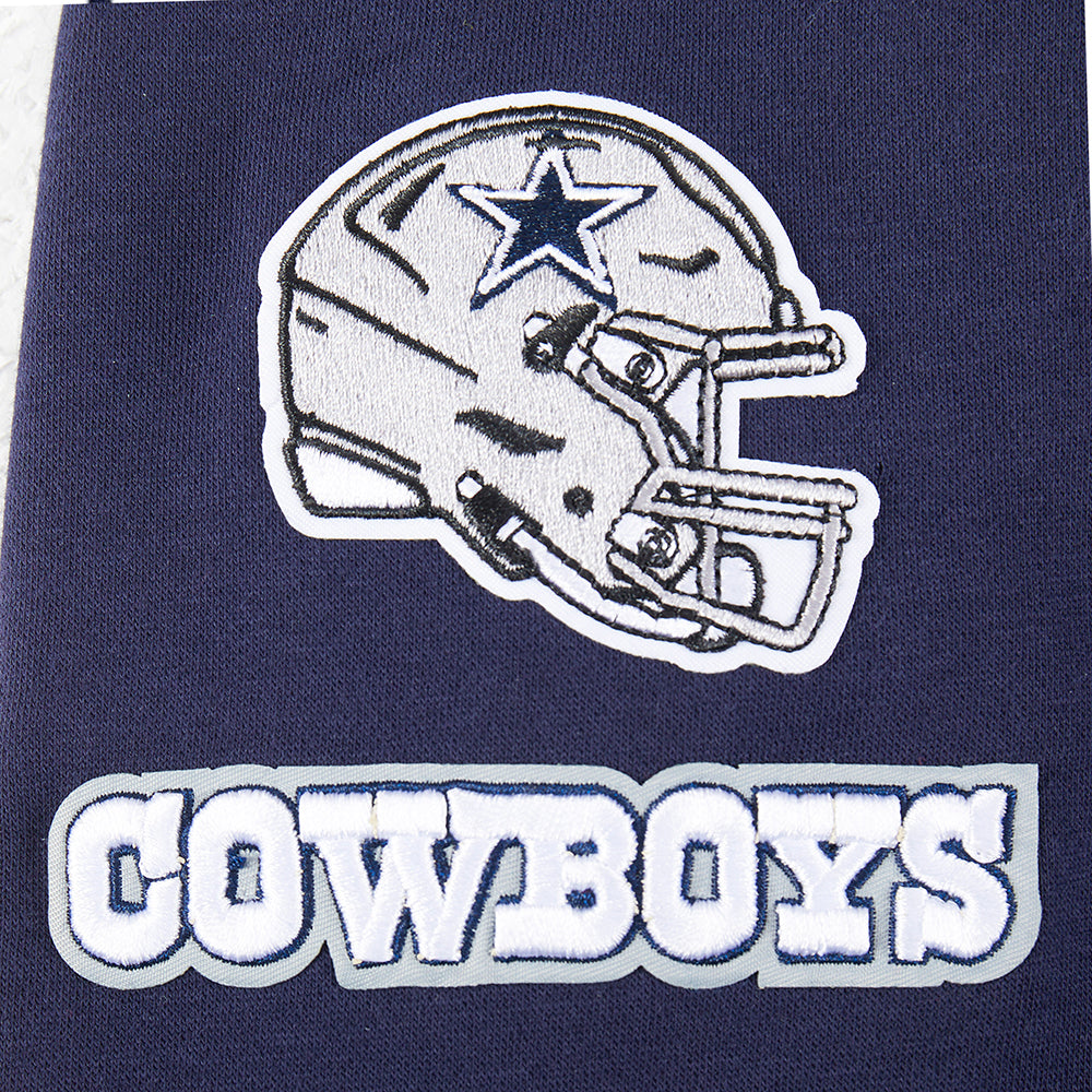 NFL DALLAS COWBOYS CLASSIC BIG GIRL'S FLC FZ HOODIE (MIDNIGHT NAVY)
