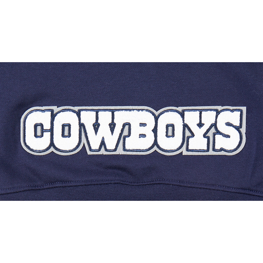 NFL DALLAS COWBOYS CLASSIC BIG GIRL'S FLC FZ HOODIE (MIDNIGHT NAVY)