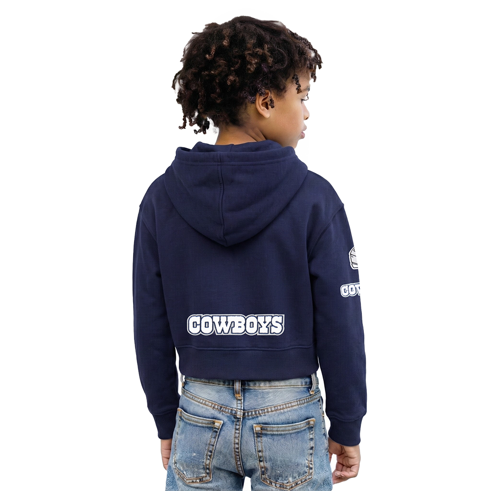 NFL DALLAS COWBOYS CLASSIC BIG GIRL'S FLC FZ HOODIE (MIDNIGHT NAVY)
