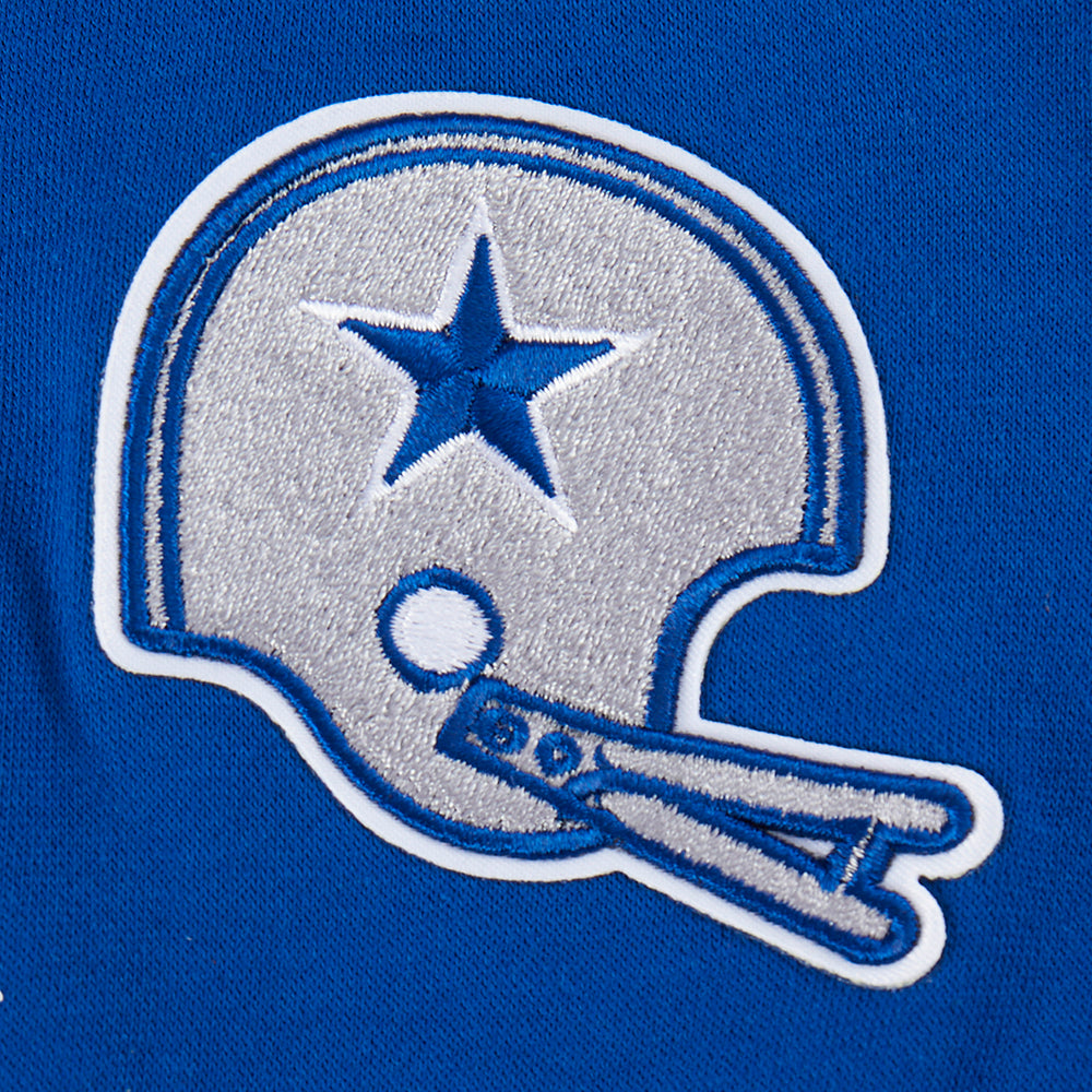 NFL DALLAS COWBOYS RETRO CLASSIC CHANDAIL À COL ROND EN MOLLETON CÔTELÉ POUR FILLE JUNIOR (BLEU DODGER)