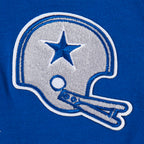 NFL DALLAS COWBOYS RETRO CLASSIC CHANDAIL À COL ROND EN MOLLETON CÔTELÉ POUR FILLE JUNIOR (BLEU DODGER)