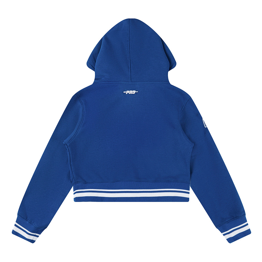 NFL DALLAS COWBOYS RETRO CLASSIC BIG GIRL'S RIB FLC PO HOODIE (DODGER BLUE)