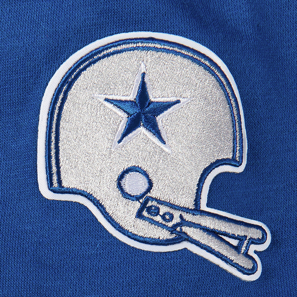 NFL DALLAS COWBOYS RETRO CLASSIC BIG GIRL'S RIB FLC PO HOODIE (DODGER BLUE)