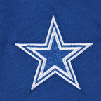 NFL DALLAS COWBOYS RETRO CLASSIC BIG GIRL'S RIB FLC PO HOODIE (DODGER BLUE)