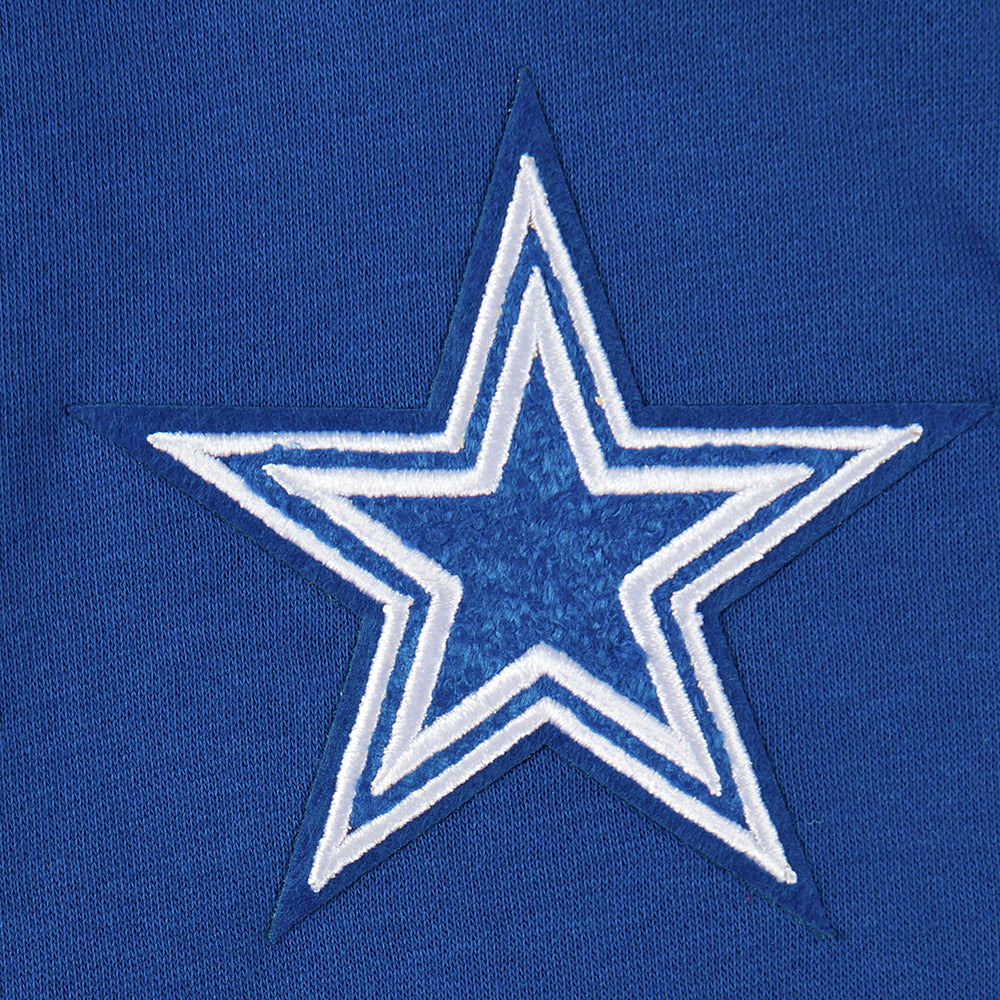 NFL DALLAS COWBOYS RETRO CLASSIC BIG GIRL'S RIB FLC PO HOODIE (DODGER BLUE)